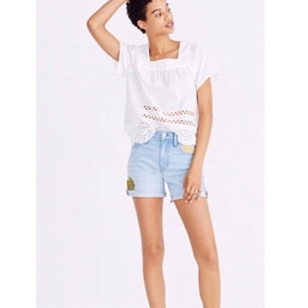 like new! white madewell blouse